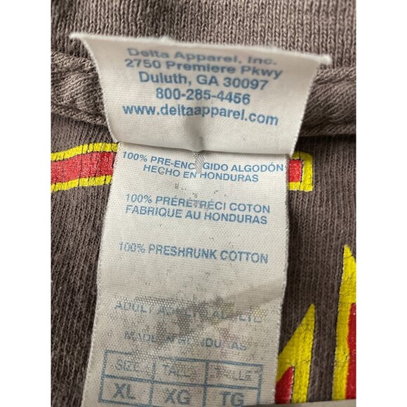 Def Leppard 2018 Rock Brigade Tour T-Shirt Delta Pro Weight XL Brown 100% Cotton - Picture 3 of 4